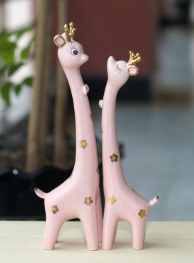 创意家居装饰品摆件酒柜房间摆设实用闺蜜结婚礼物礼品情侣梅花鹿