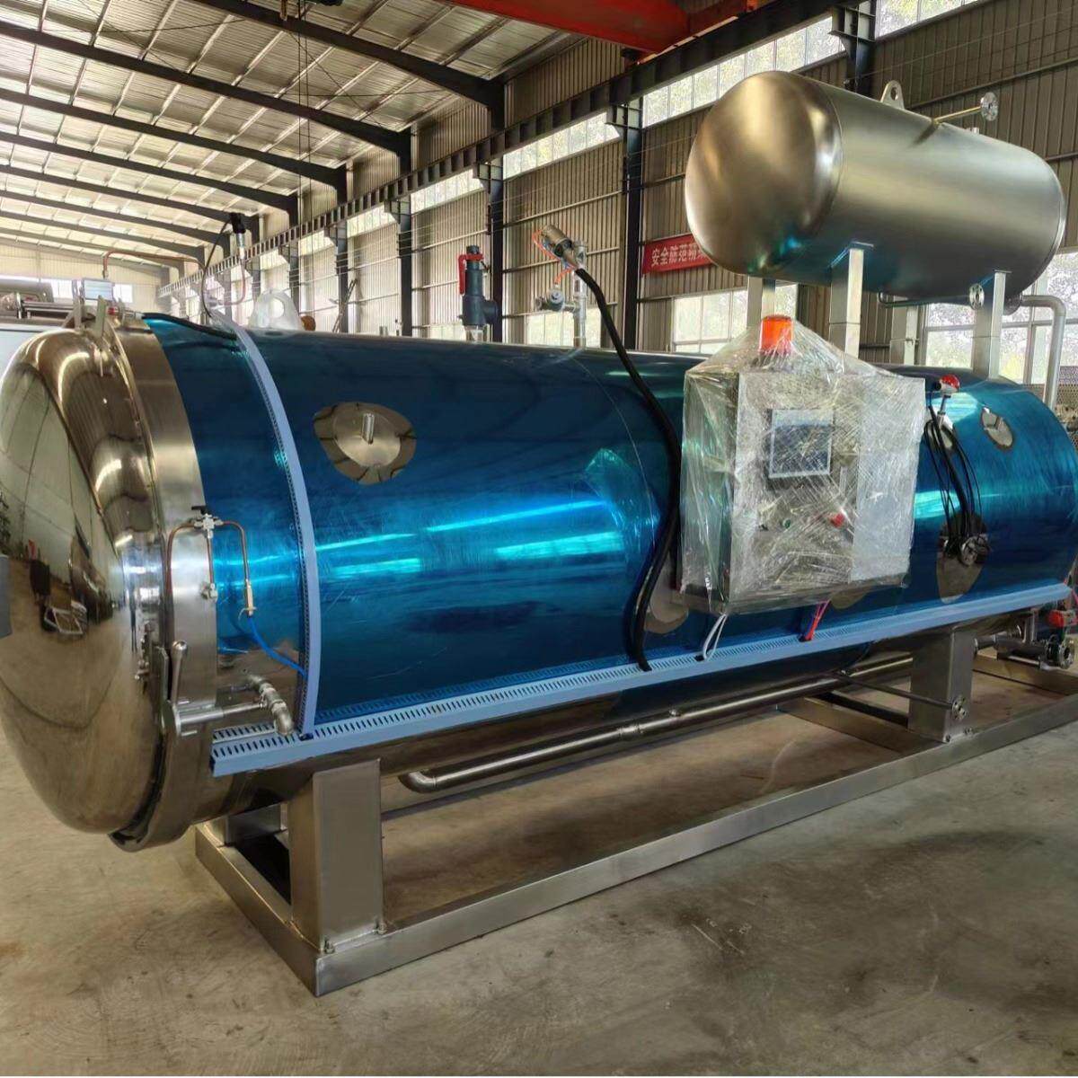 不锈钢粽子杀菌锅肉制品高温灭菌锅水浴式双层小型玉米杀菌锅