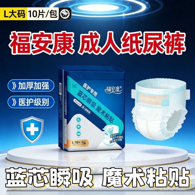 【卧床防漏】福安康成人纸尿裤L码老人偏瘫护理超吸收男女通用,孕妇装/孕产妇用品/营养,看护垫/一次性床垫,淘宝优惠券,粉丝福利购,淘宝优惠卷
