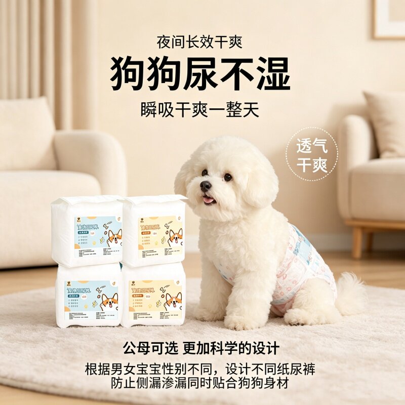 防漏狗狗生理裤尿不湿纸尿裤宠物月经期泰迪公母狗通用姨妈卫生巾