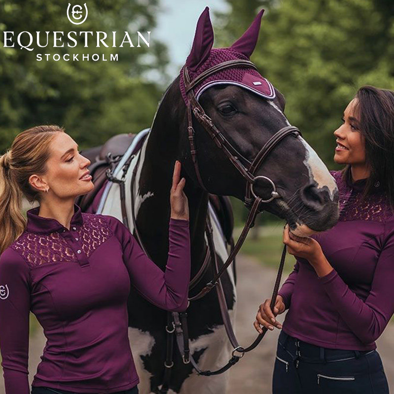 STOCKHOLM马术上衣长袖透气马术服骑马装备女款比赛训练服舒适T恤