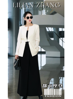 E春夏新品定制—静奢风 —都市摩登—风尚之选—米白西装 2405034