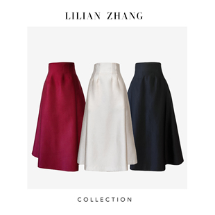 Lady挚爱高腰A字半身裙女 定制— 优雅绽放 — 2203041 罗马假日