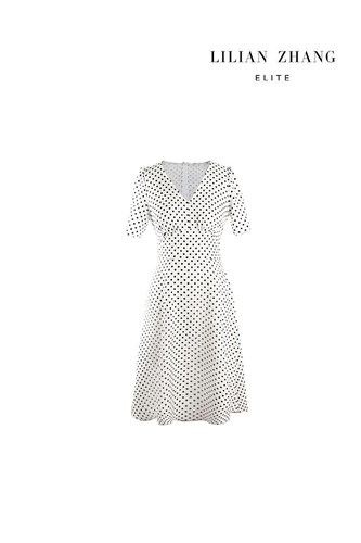 波点罗马假日LILIANZHANG连衣裙