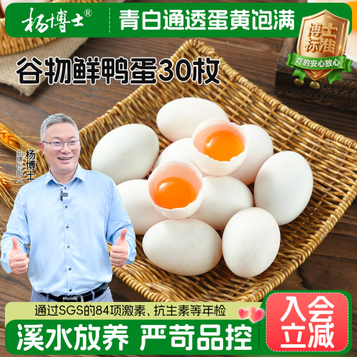 杨博士新鲜鸭蛋溪水放养鸭蛋正宗农家散养鲜鸭蛋溪水鸭蛋
