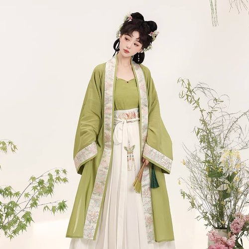云锦阁【荷华】天丝麻宋制仿妆花褙子人棉提花吊带百迭裙春夏防晒