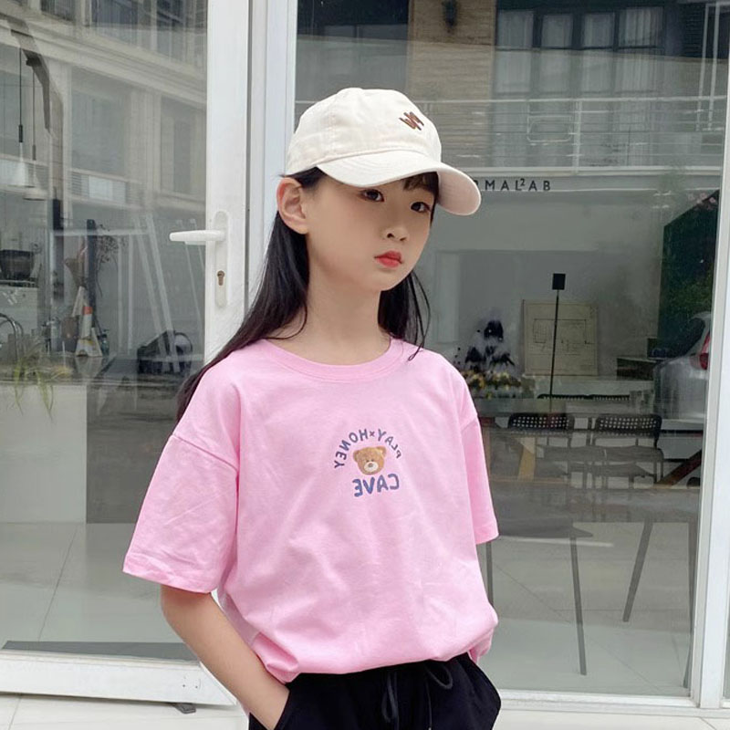女童t恤棉料清爽儿童短袖衫圆领T图片