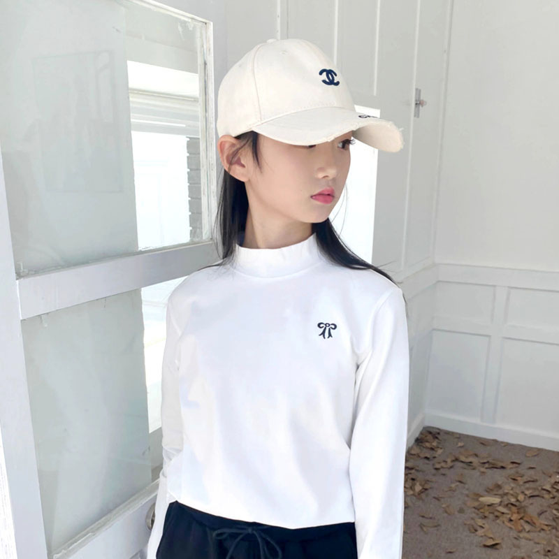 女童打底衫儿童中高领长袖t恤棉T