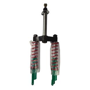 三轮车减震器 电动三轮车前叉总成 加粗液压避震双卡板单卡板通用