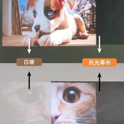 乐佳达投影幕布白天抗光幕布投影幕投墙免打孔便携投影仪高清幕布