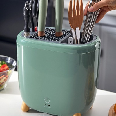 智能消毒烘干刀架置物架刀具菜刀刀座筷子笼收纳一体厨房用品家用