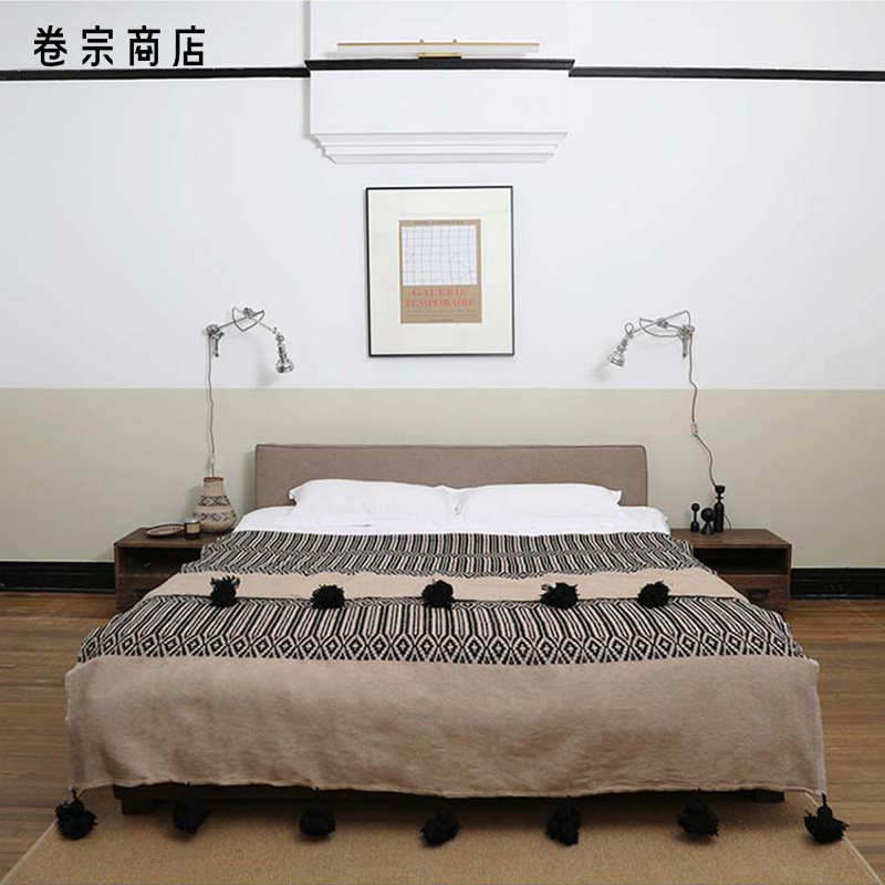 卷宗商店 | Roomology 摩洛哥绵羊毛蓬蓬毛球披肩手工盖毯,家居饰品,装饰摆件,淘宝优惠券,粉丝福利购,淘宝优惠卷