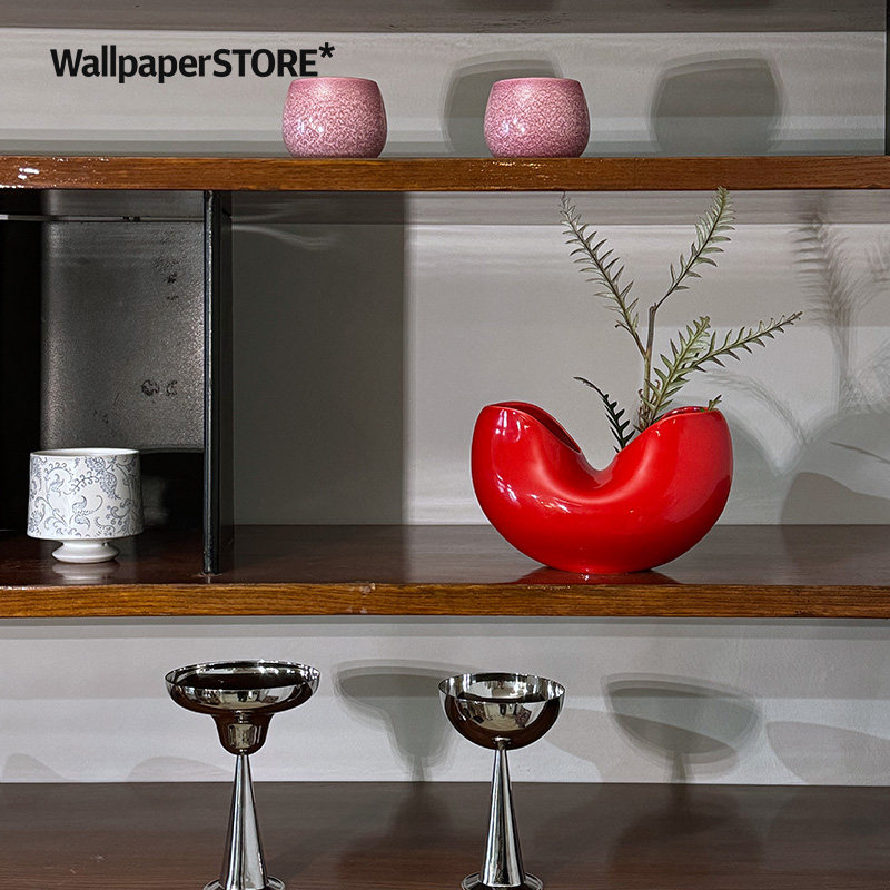 卷宗商店 | the coming 元宝双口瓶陶瓷花瓶装饰摆件高级感送礼