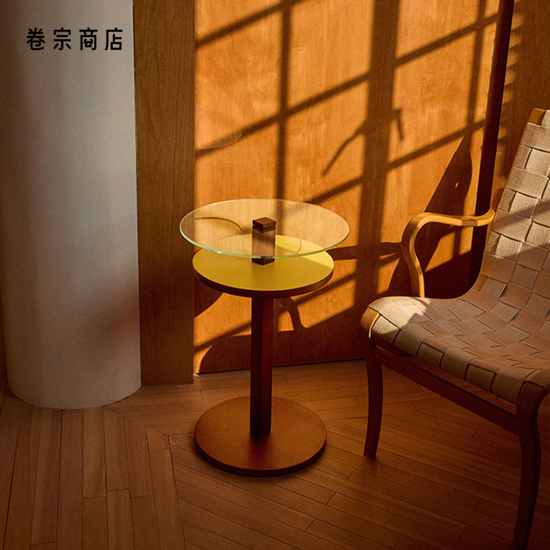 卷宗商店 | GASKA 实木双层边几客厅家用可移动茶几小桌子