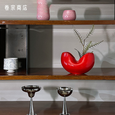 卷宗商店 | the coming 元宝双口瓶陶瓷花瓶装饰摆件送礼