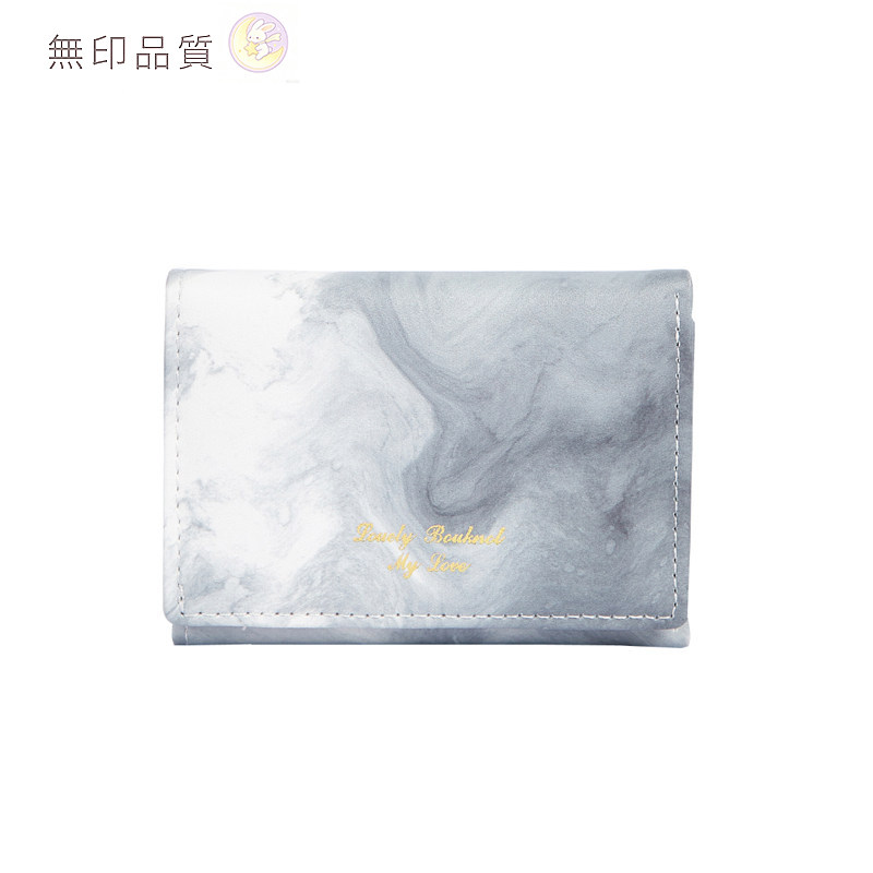 金金兔简约新款钱包女士轻薄短款小巧可爱零钱包水墨画学生小众