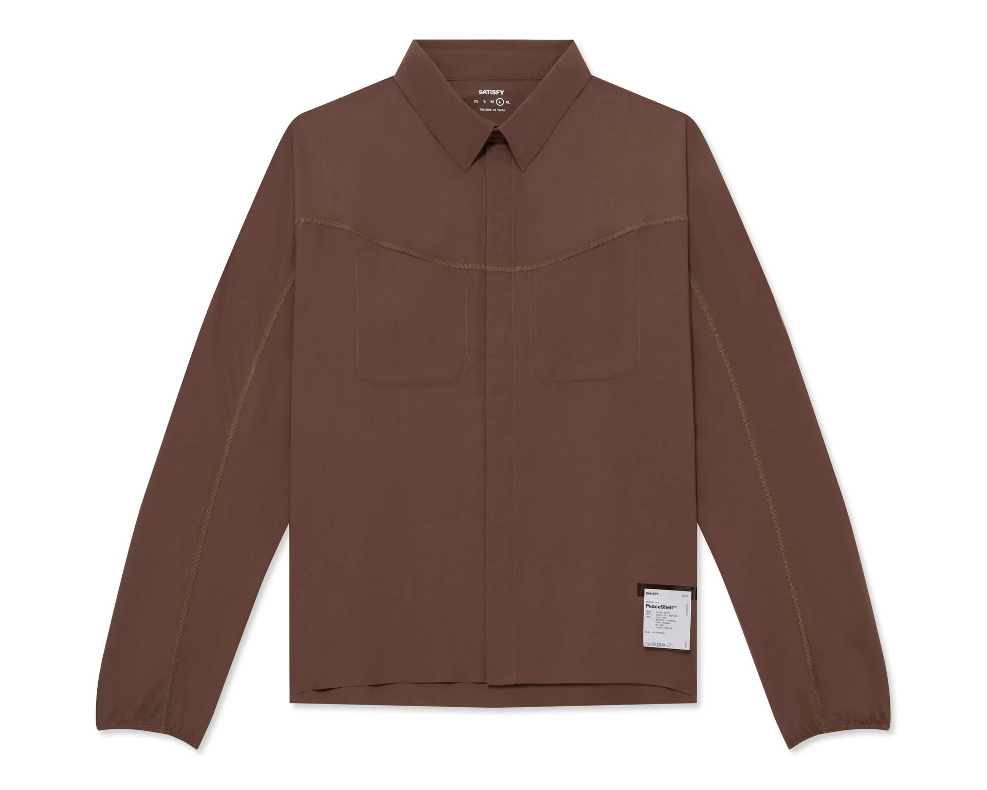 thumbnail for Satisfy Running PeaceShell Functional Quick Dry Jogging Commuter Outdoor Sports Pleated Shirt