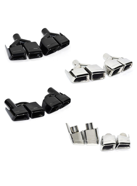 适用奔驰E级212E200E260E300cls300 350改E63CLS63黑色方口尾喉