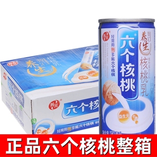 养元六个核桃180ml*20罐六个核桃养生型植物蛋白饮料早餐奶整箱