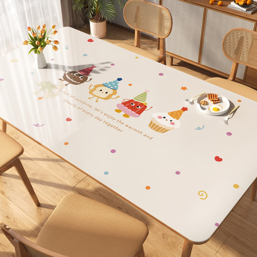 桌布免洗防水防油防烫pvc软玻璃桌垫轻奢高级感茶几餐桌保护垫