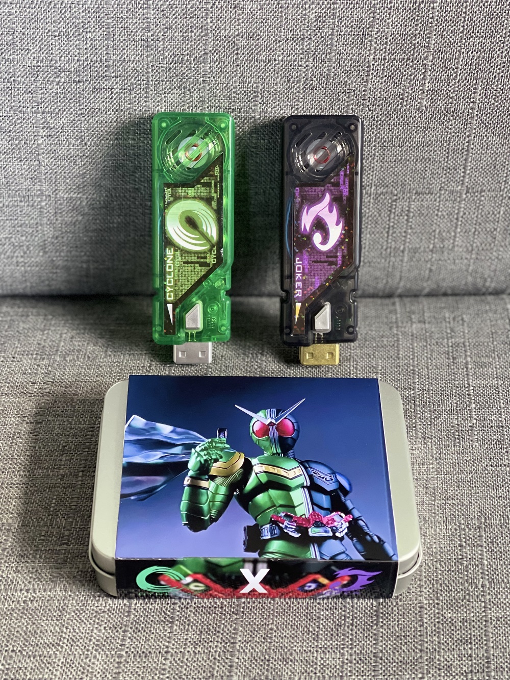 假面骑仕W疾风王牌台词记忆体彩盒贴合收纳盒可联动双骑迷失驱动