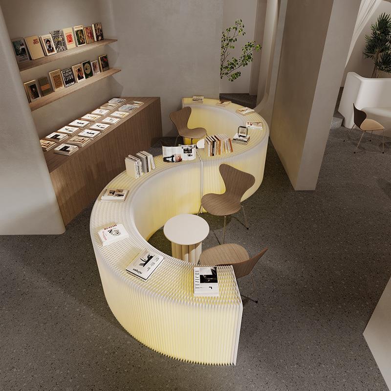 厂家直白展示柜包包化妆品品陈列置物销摆放色发光中/岛展样示台