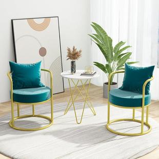 斯堪的纳维亚阳台休闲椅懒惰无障碍豪华铁单人沙发椅三件套小椅卧