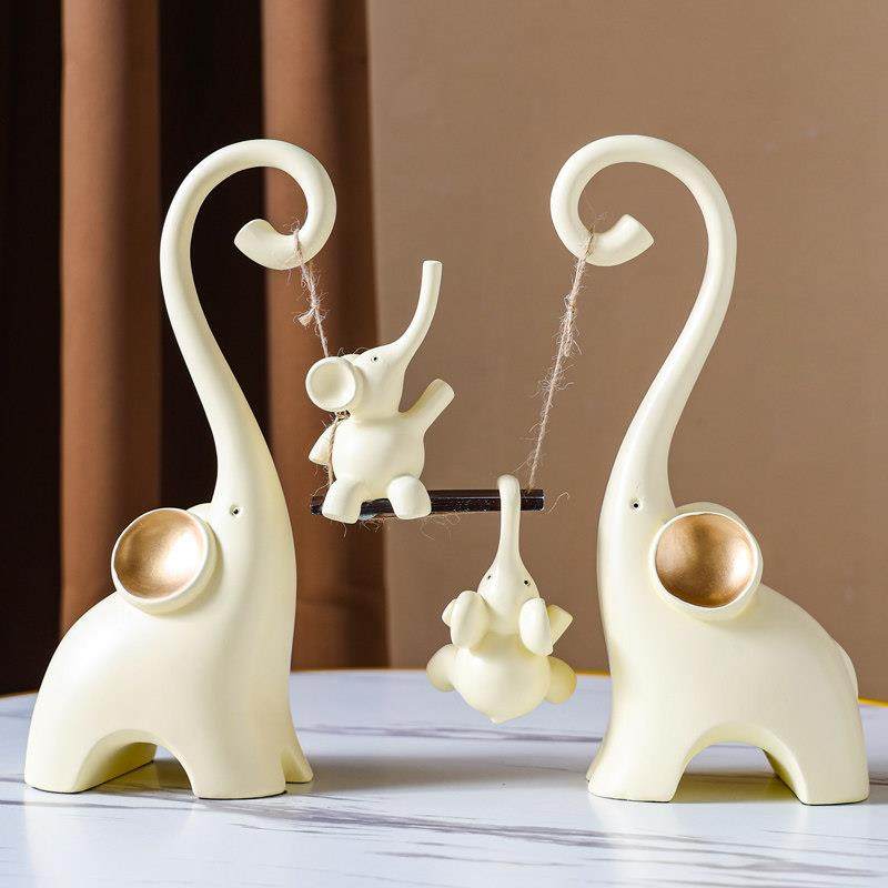 北欧轻奢高档创意大象摆件简约客厅玄关电视柜酒柜桌面家居装饰品,家居饰品,装饰摆件,淘宝优惠券,粉丝福利购,淘宝优惠卷