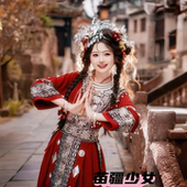 新款 民族服饰苗疆少女五十六个民族衣服网红旅拍节假日国风长裙款