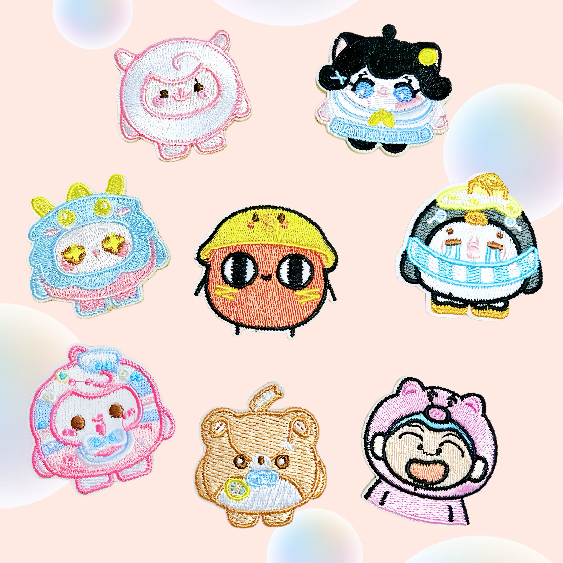 卡通蛋仔派对刺绣布贴衣服裤子儿童装饰贴破洞补丁贴卡通DIY自粘,居家布艺,布贴,淘宝优惠券,粉丝福利购,淘宝优惠卷