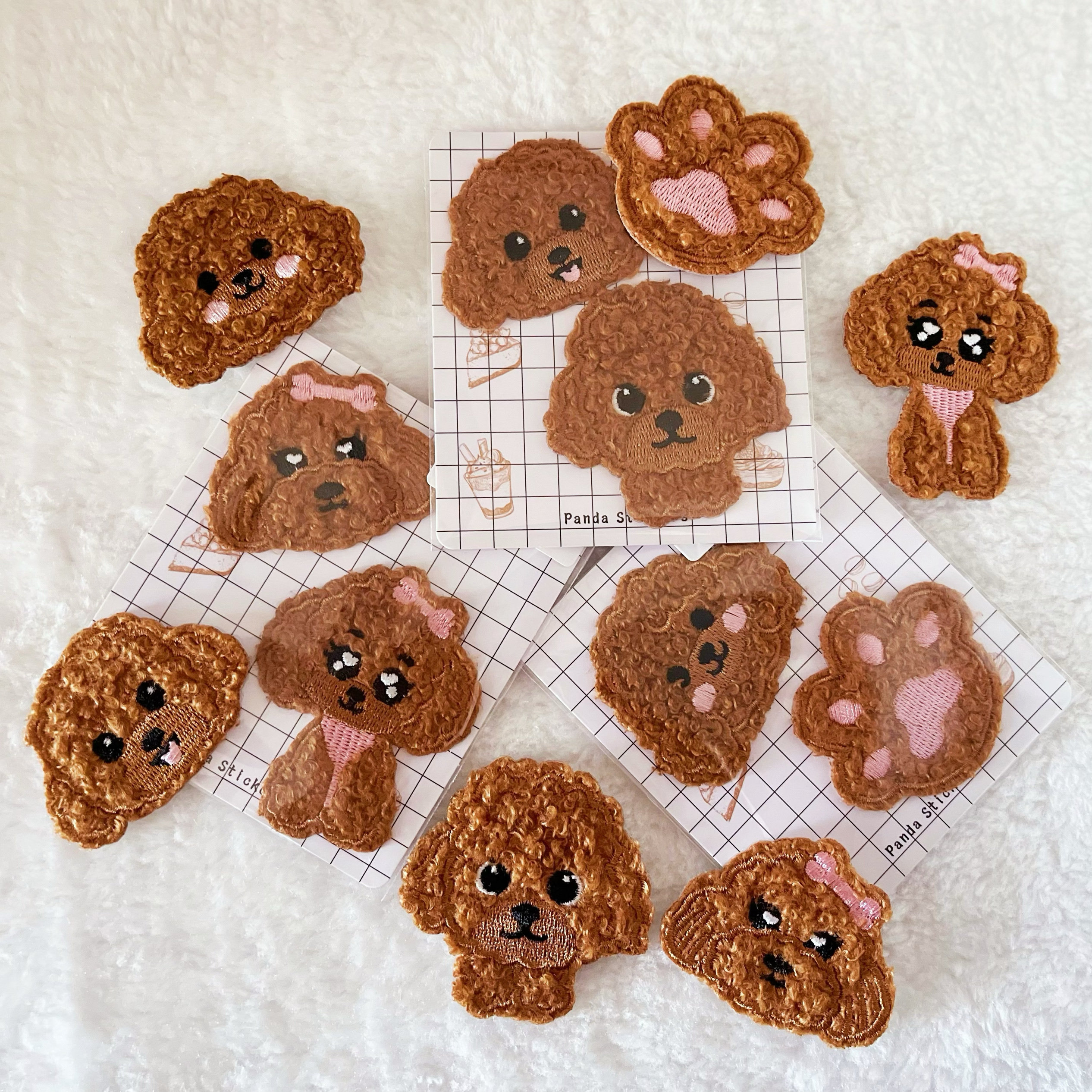 毛绒棕色泰迪狗狗布贴破洞修补刺绣装饰补丁贴衣服烂洞diy修补贴,居家布艺,布贴,淘宝优惠券,粉丝福利购,淘宝优惠卷