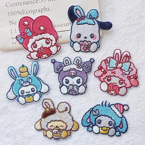 美乐蒂刺绣布贴自粘免缝