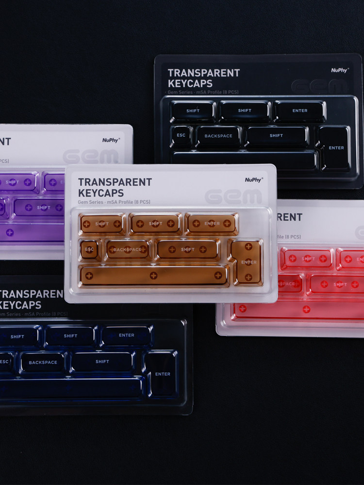 NUPHY GEM MSA HEIGHT KEYCAPS CLEAR CRYSTAL PC MECHANICAL KEYBOARD KEYCAPS TRANSLUCENT KEYCAPS COMPLETE SET