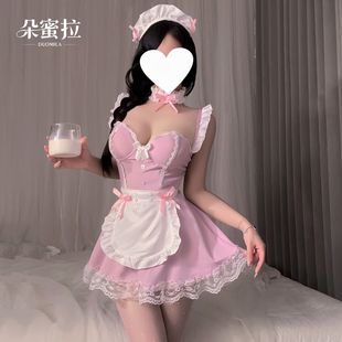 胖MM情调睡裙 钢托聚拢情侣睡衣cos服纯欲火辣大码 2025新款 女仆装
