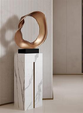 家居别墅酒店电视柜玄关落地装饰大理石底座摆件玻璃钢雕塑工艺品