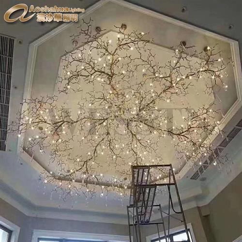 厂家直销圆管创意沙盘吊灯售楼部商场天井装饰艺术酒店工程大吊灯