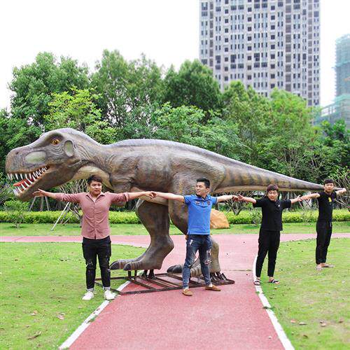 户外大型景观雕塑仿真玻璃钢霸王龙景区园林游乐园商场装饰品摆件