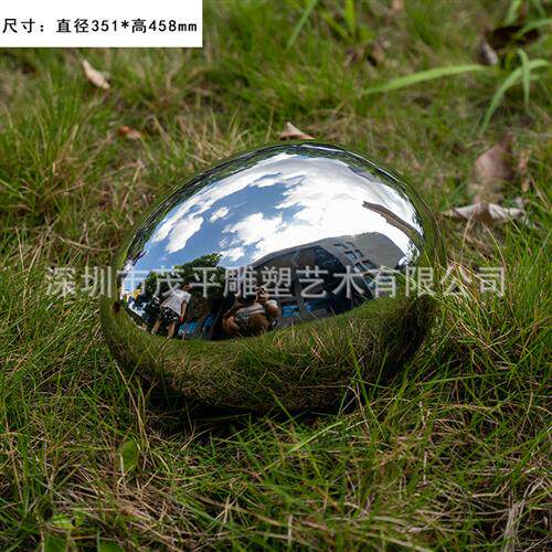 不锈钢椭圆形鸡蛋雕塑广场园林装饰金属摆件不锈钢镜面圆球雕塑