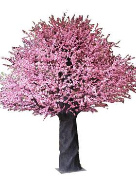 新年仿真桃花树大型仿真植物假桃树人造许愿树场地布置道具装饰树