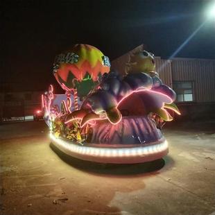 节庆巡游面具花车玻璃钢雕塑异形彩车花船发光游园餐车美陈