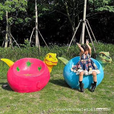 户外公园林仿真大型霸王龙模型恐龙雕塑玻璃钢摆件商场游乐场装饰