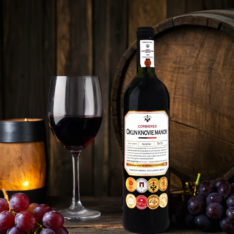 欧昆克诺维法国原瓶进口干红葡萄酒14度AOP级红酒送礼盒装正品