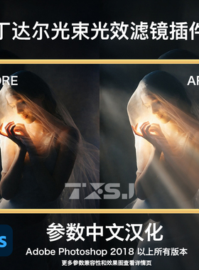 ps光束大师滤镜插件光效一键丁达尔效应人像风景照光线后期winmac