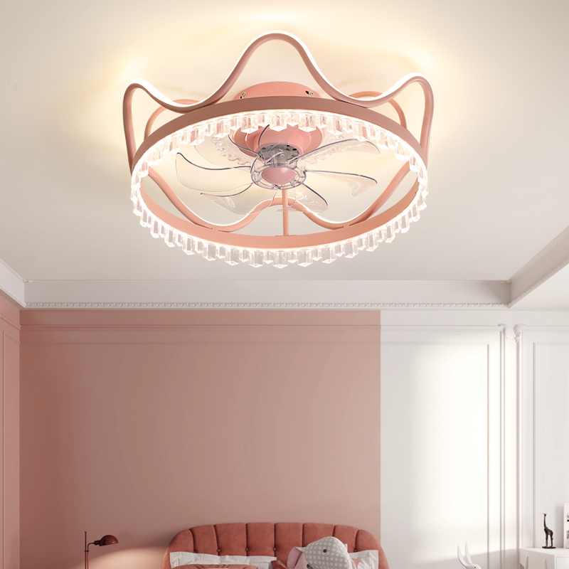 风扇灯轻奢卧室吸顶一体智能电扇