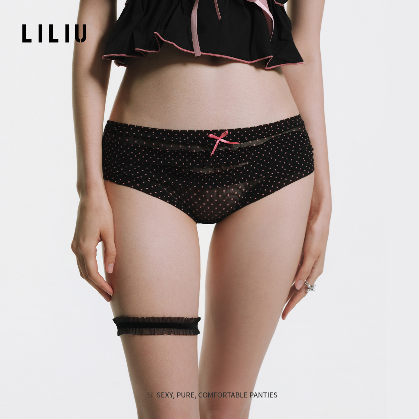 LILIU|涩谷辣妹·碎花豹纹内裤女图片