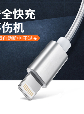 数据线适用iPhone苹果13ipad快充11加长14xs12pro超长充电器线se手机7Plus快速闪充15平板1.5米七八2米2m通用