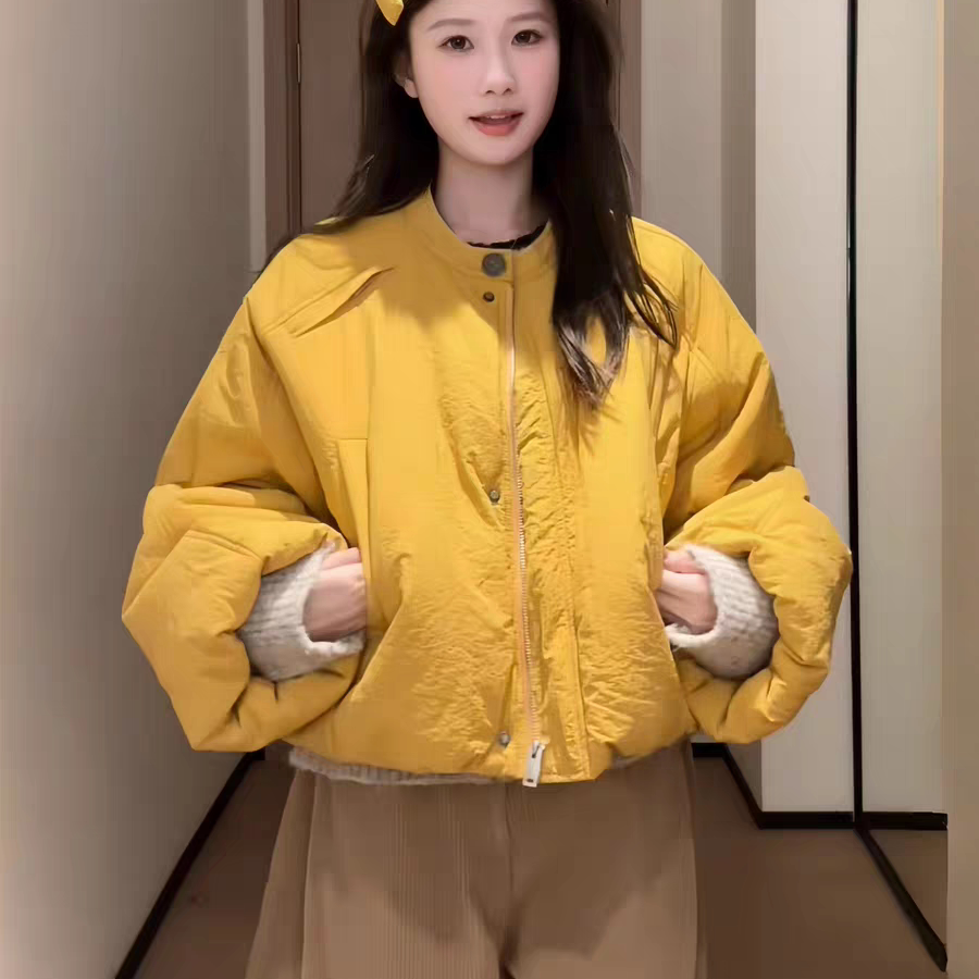 韩版立领棉服外套女冬季新款