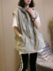 连帽马夹上衣薄款 无袖 马甲潮 春秋女宽松休闲拉链开衫 欧货2026新款