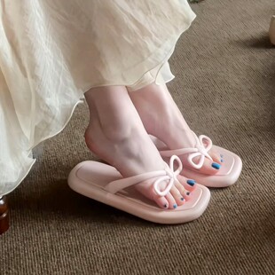 蝴蝶结人字拖女夏外穿海边沙滩度假风防滑防臭舒适凉拖鞋2026新款