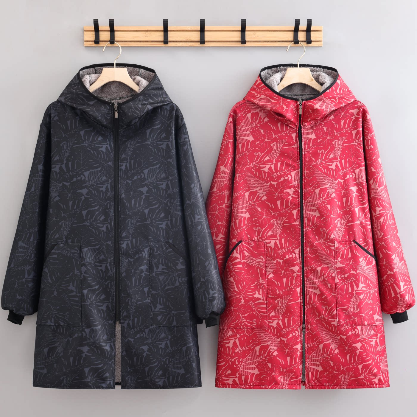 加绒防水正穿工作服家用围裙罩衣